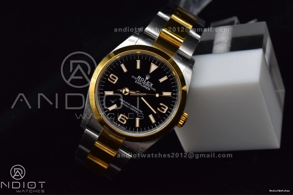 Best 1:1 Steel DD 36mm VSF 904L Black 124273 842 YG Edition Dial Bracelet SS on Resilient Explorer 0108